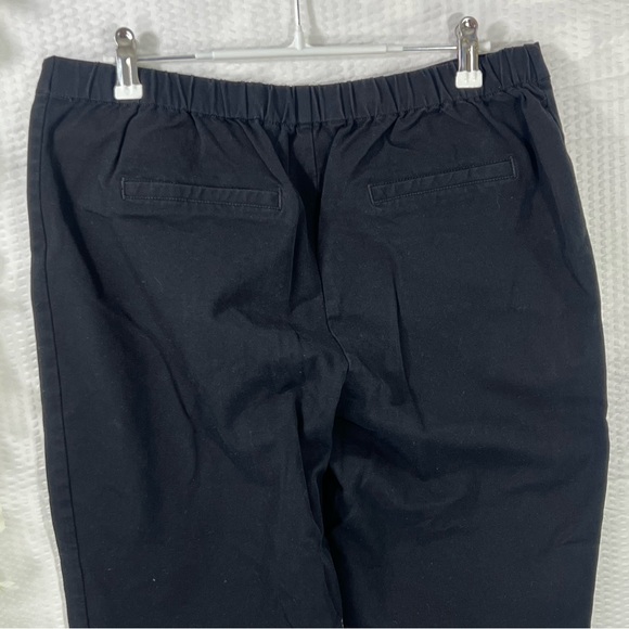 Isaac Mizrahi Live! Comfortable Stretch Crop Pants w/ Side Slit Hem Blk Reg 14 - Picture 8 of 11